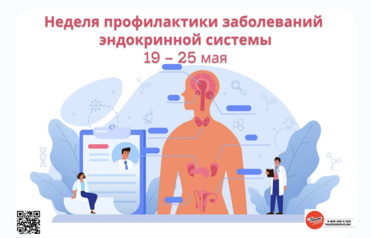Неделя профилактики заболеваний эндокринной системы в честь Всемирного дня щитовидной железы 25 мая.